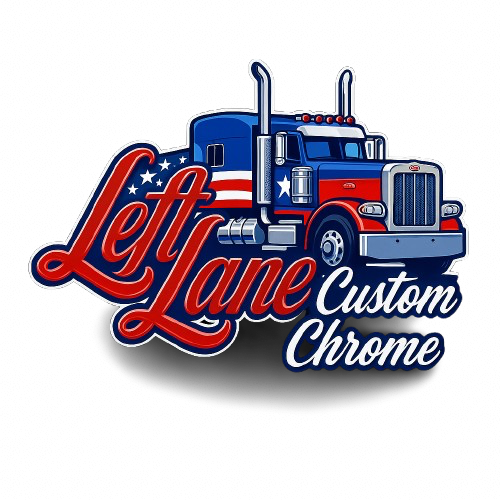 Left Lane Custom Chrome logo